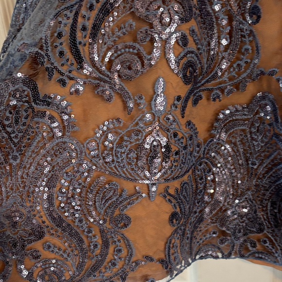 Free People Night Shimmer Sequin Lace Mini Dress Sz 6 - Picture 12 of 12